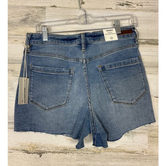Blank NYC women's 29 Reeve high rie ribcage blue jean short new distressed boho - Picture 2 of 5